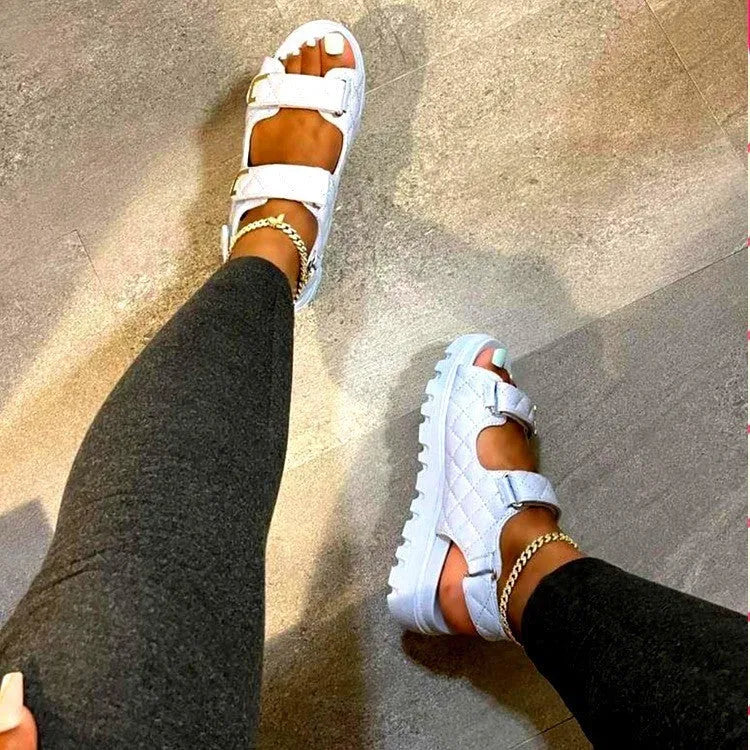 VELINORA™ - Sandalias mujer velcro : comodidad optimal et estilo irresistible
