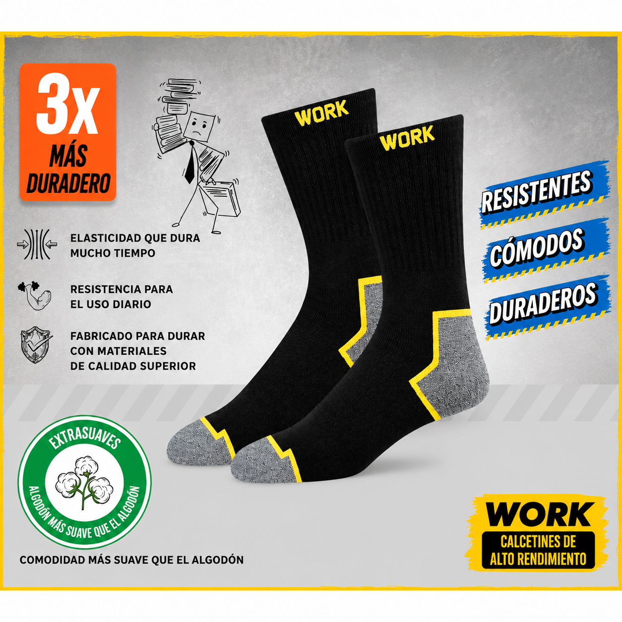Calcetines Ortopédicos Antiamapollas Orthopro - Pack de 3 Pares.