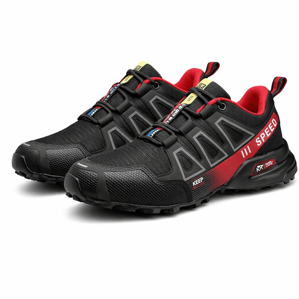 Zapato Running Trail hombre Noir & Rouge – Performance et comodidad