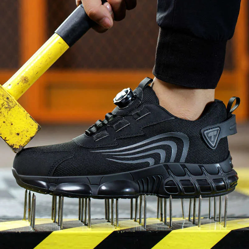 Zapatos de seguridad avec Lacet à Bouton Rotatif