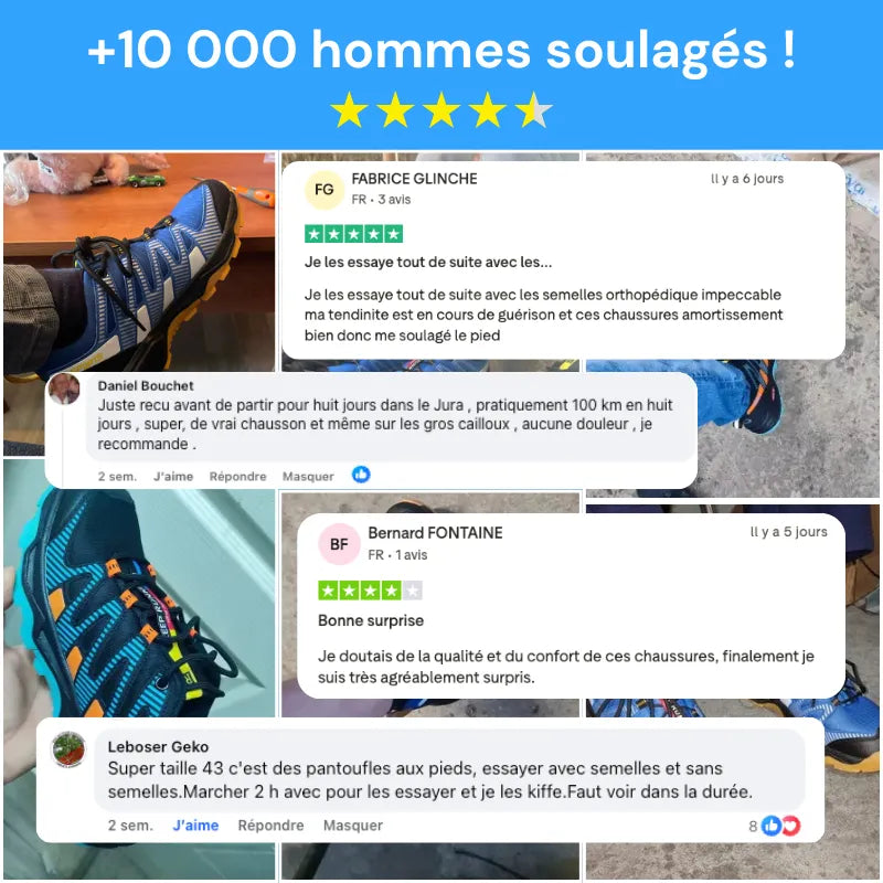 OrthoTrailPro™ - Zapatos de marche à comodidad ortopédico