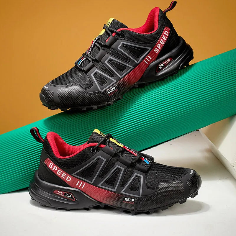 Zapato Running Trail hombre Noir & Rouge – Performance et comodidad