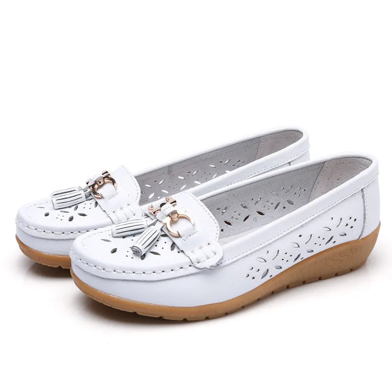 SERELA™ - Mocasín mujer cuero tres souple - comodidad Absolu & Élégance Garantie