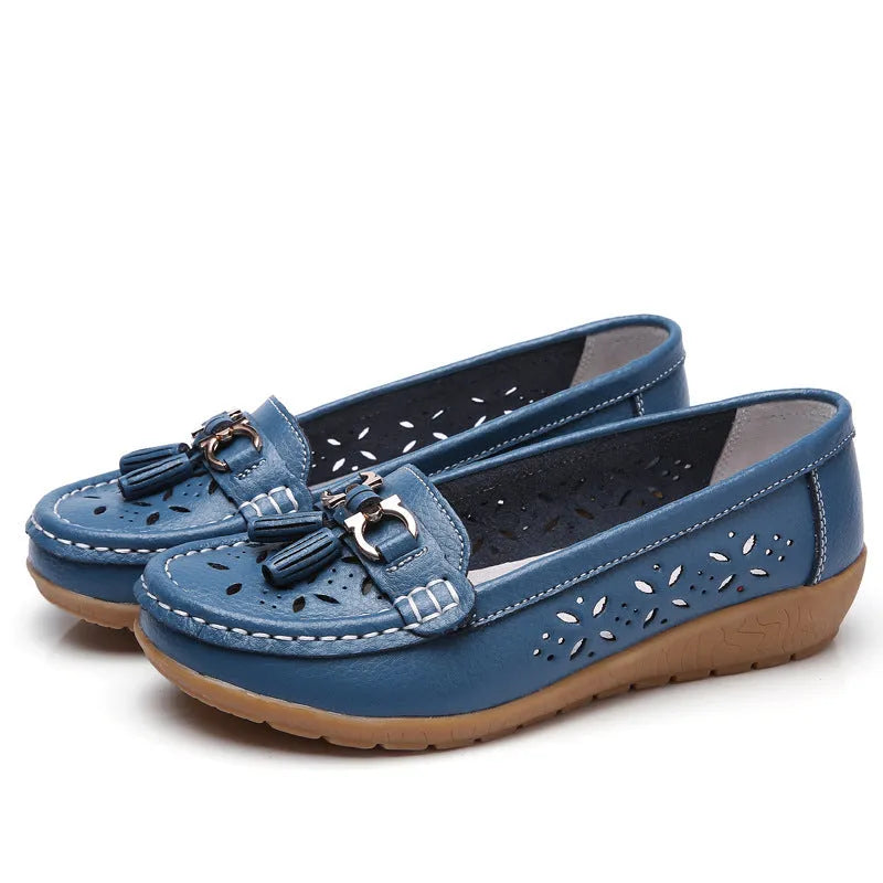 SERELA™ - Mocasín mujer cuero tres souple - comodidad Absolu & Élégance Garantie