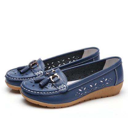 SERELA™ - Mocasín mujer cuero tres souple - comodidad Absolu & Élégance Garantie