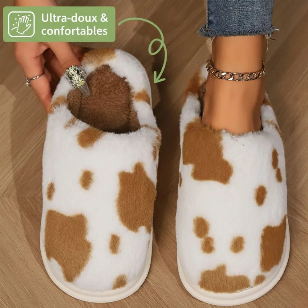 COWZY™ – Chausson vache mujer | Chaleur, comodidad cocooning & semelle antidérapante