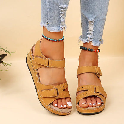 VELORA™ - Sandalia compensée ortopédico – comodidad ultime & estilo irresistible