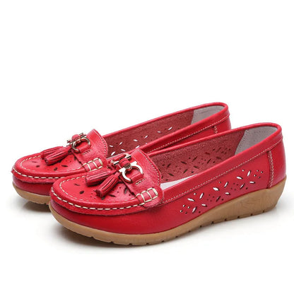 SERELA™ - Mocasín mujer cuero tres souple - comodidad Absolu & Élégance Garantie