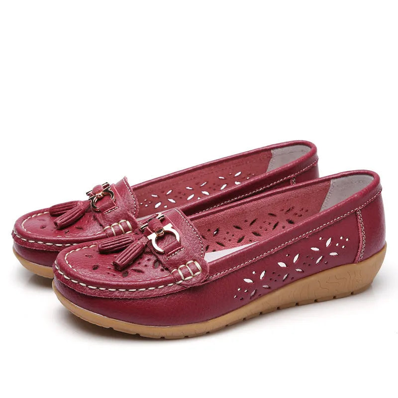 SERELA™ - Mocasín mujer cuero tres souple - comodidad Absolu & Élégance Garantie