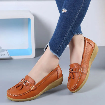 SERELA™ - Mocasín mujer cuero tres souple - comodidad Absolu & Élégance Garantie