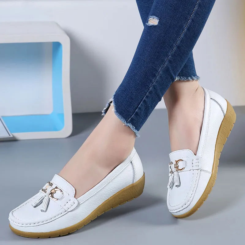 SERELA™ - Mocasín mujer cuero tres souple - comodidad Absolu & Élégance Garantie