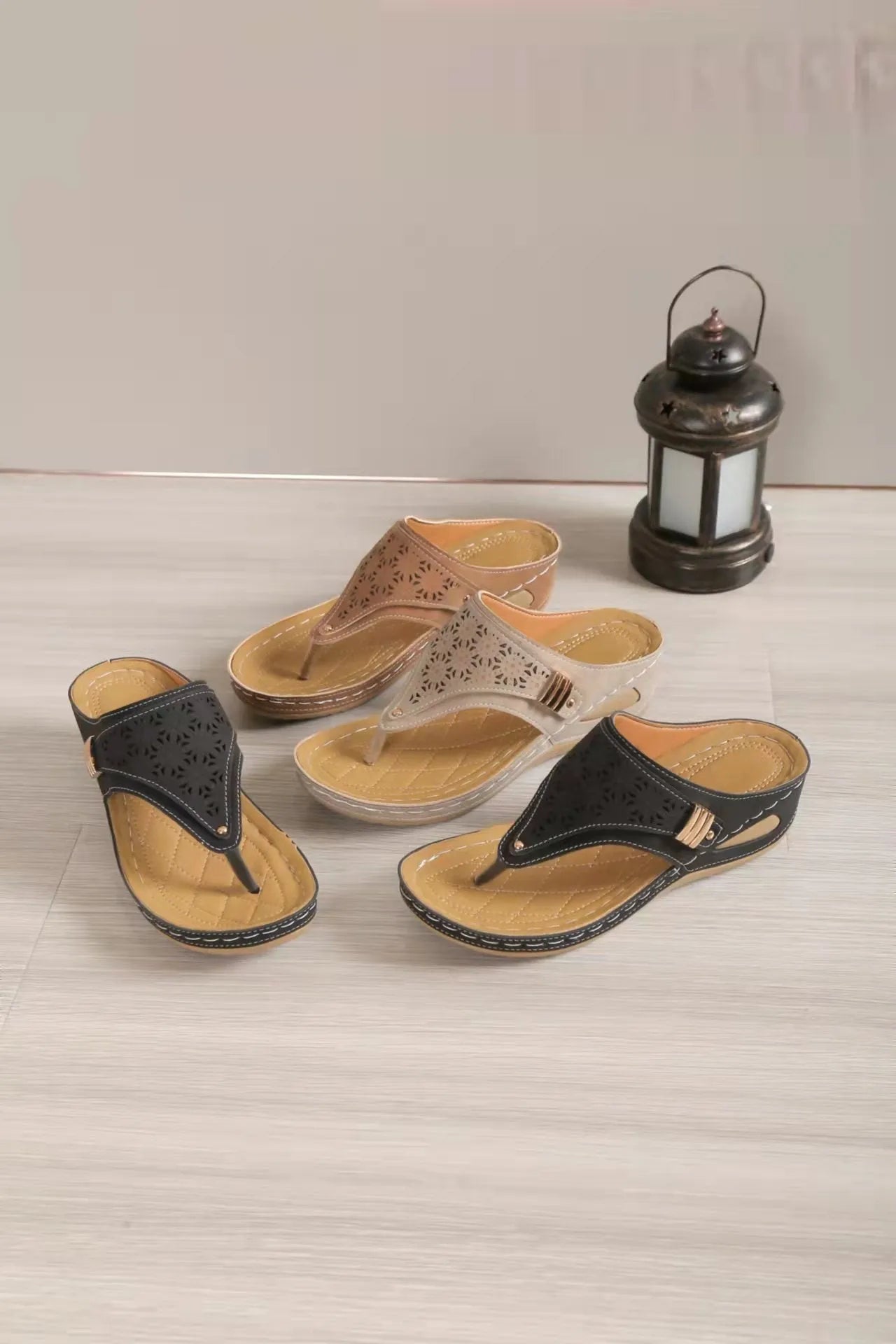 SOLENA™ - Sandalias compensées cómodos en cuero pour mujers – Élégance et bien-être garantis