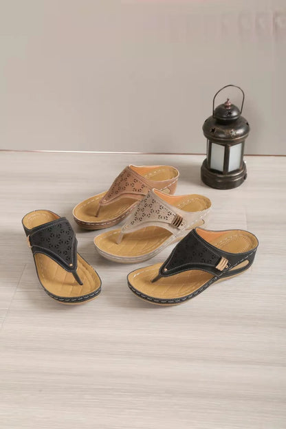 SOLENA™ - Sandalias compensées cómodos en cuero pour mujers – Élégance et bien-être garantis
