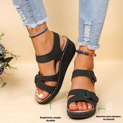 VELORA™ - Sandalia compensée ortopédico – comodidad ultime & estilo irresistible