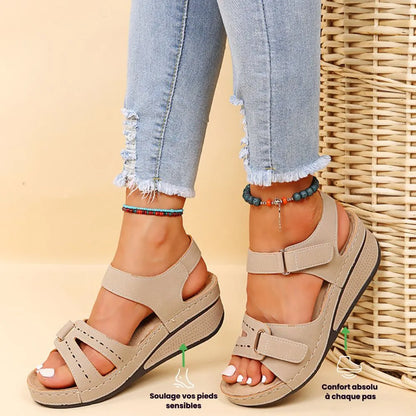 VELORA™ - Sandalia compensée ortopédico – comodidad ultime & estilo irresistible