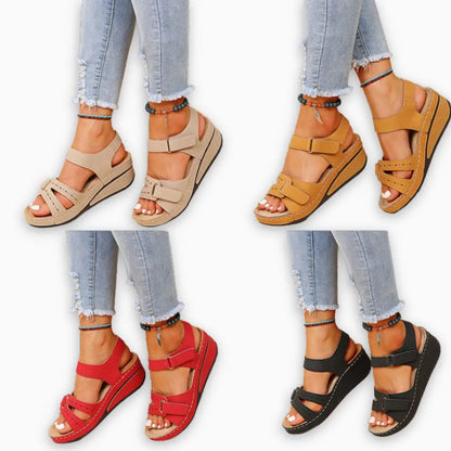 VELORA™ - Sandalia compensée ortopédico – comodidad ultime & estilo irresistible