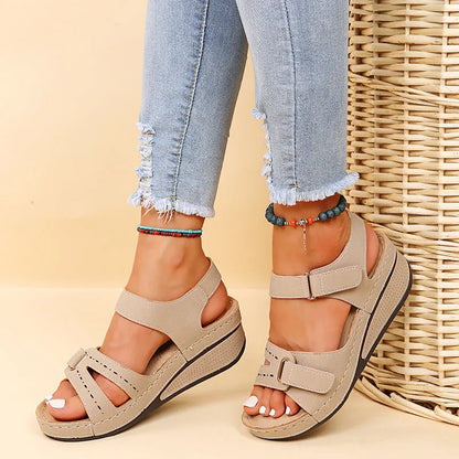 VELORA™ - Sandalia compensée ortopédico – comodidad ultime & estilo irresistible