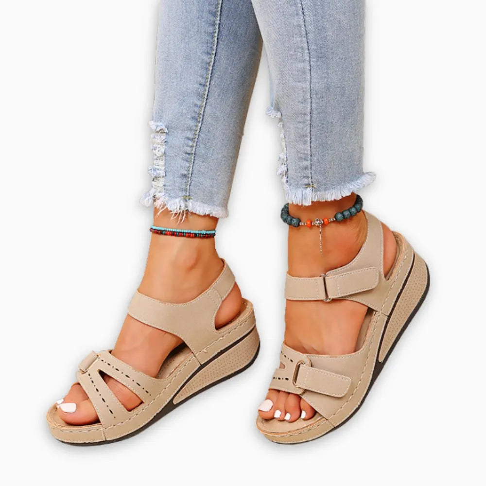 VELORA™ - Sandalia compensée ortopédico – comodidad ultime & estilo irresistible