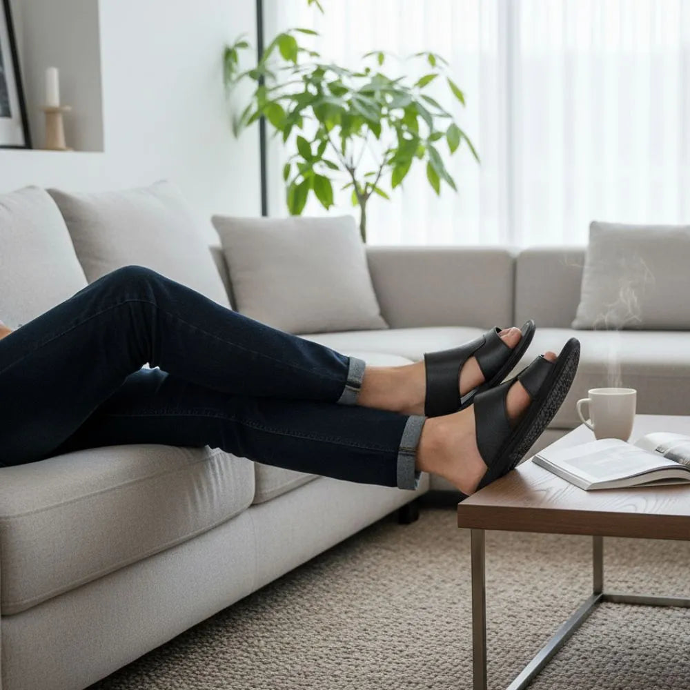 VITARELLO™ - Sandalias comodidad hombre cuero – Descubre le Luxe et le Bien-Être
