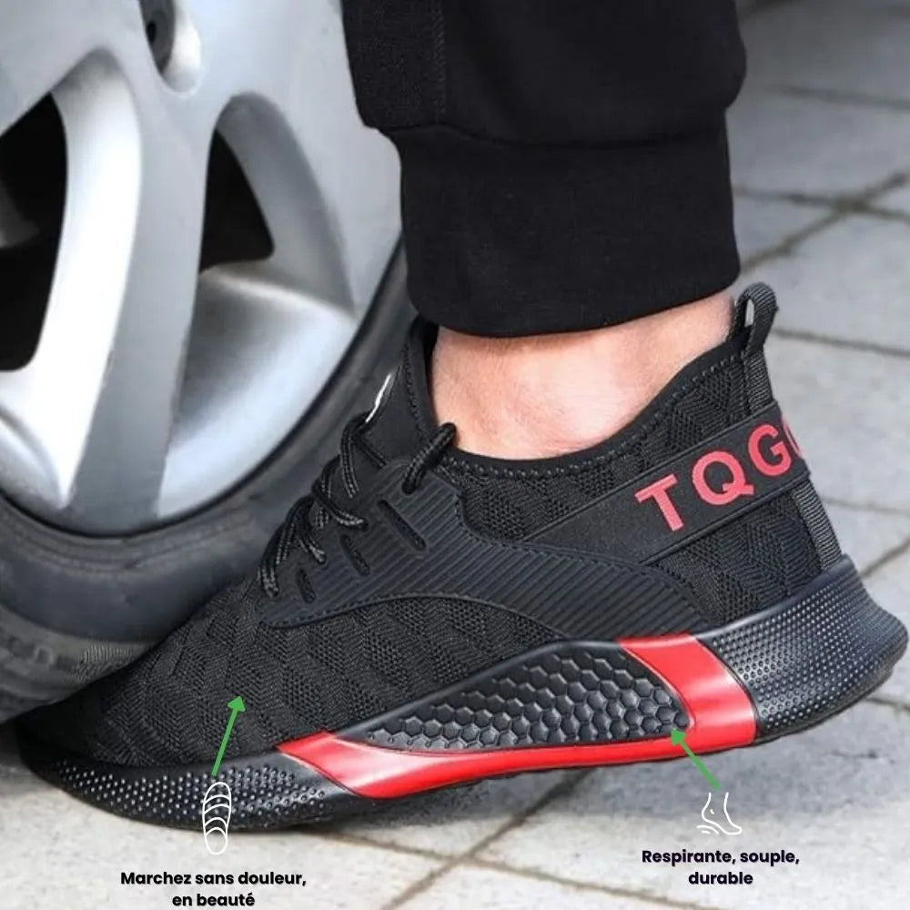 Zapatos de seguridad hombre basket respirante embout acier
