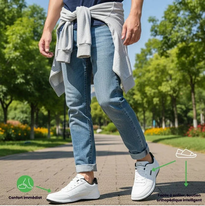 Basket ortopédico hombre Bleu – Semelle comodidad
